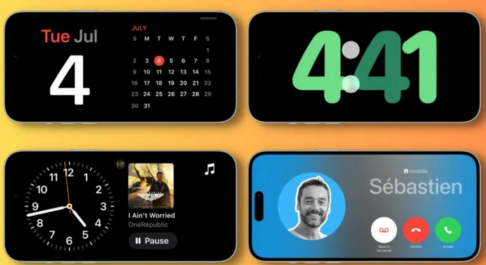 石排镇苹果手机维修分享iOS17横屏充电待机显示有什么好处 