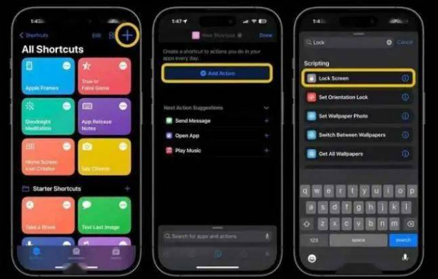 石排镇苹果14锁屏维修店分享iPhone14升级iOS16.4后如何创建锁屏快捷方式 