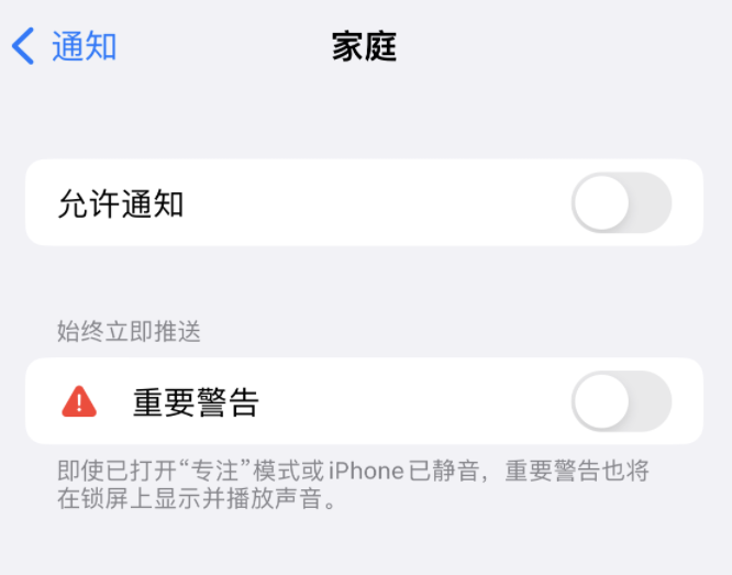 石排镇苹果14维修分享iPhone14系列机型弹出“家庭”警告后卡死如何解决 